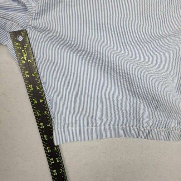 Tommy Hilfiger Men Shorts Size 40 Blue White Seersucker Preppy EUC Beach Striped - Picture 12 of 13